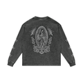 Acid Wash Oversize Long Sleeve Mother Mary