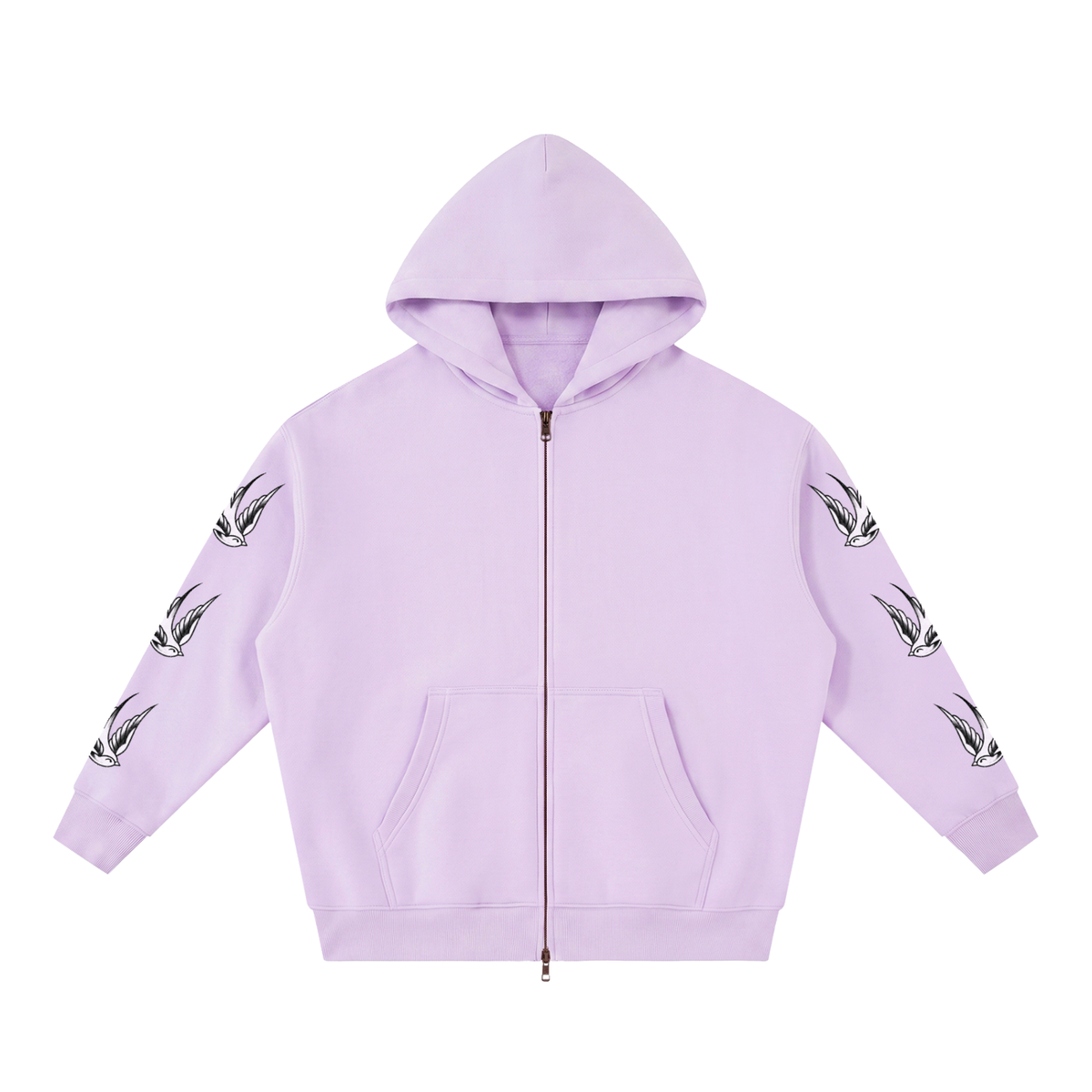 Mother Mary Oversized Fleece Boxy Zip Up Hoodie