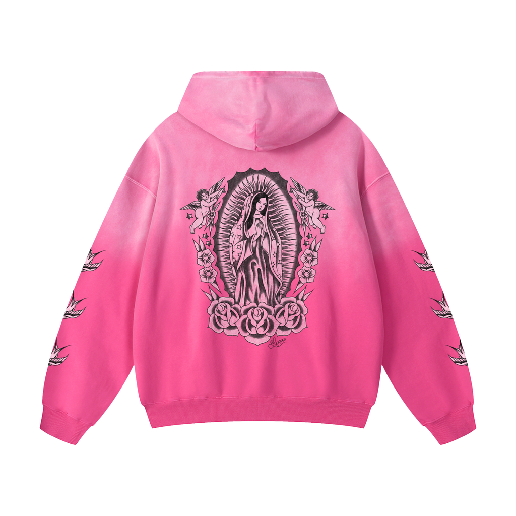Heavyweight Sunfaded Mother Mary Oversized Hoodie