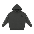 Mother Mary Oversized Fleece Boxy Zip Up Hoodie