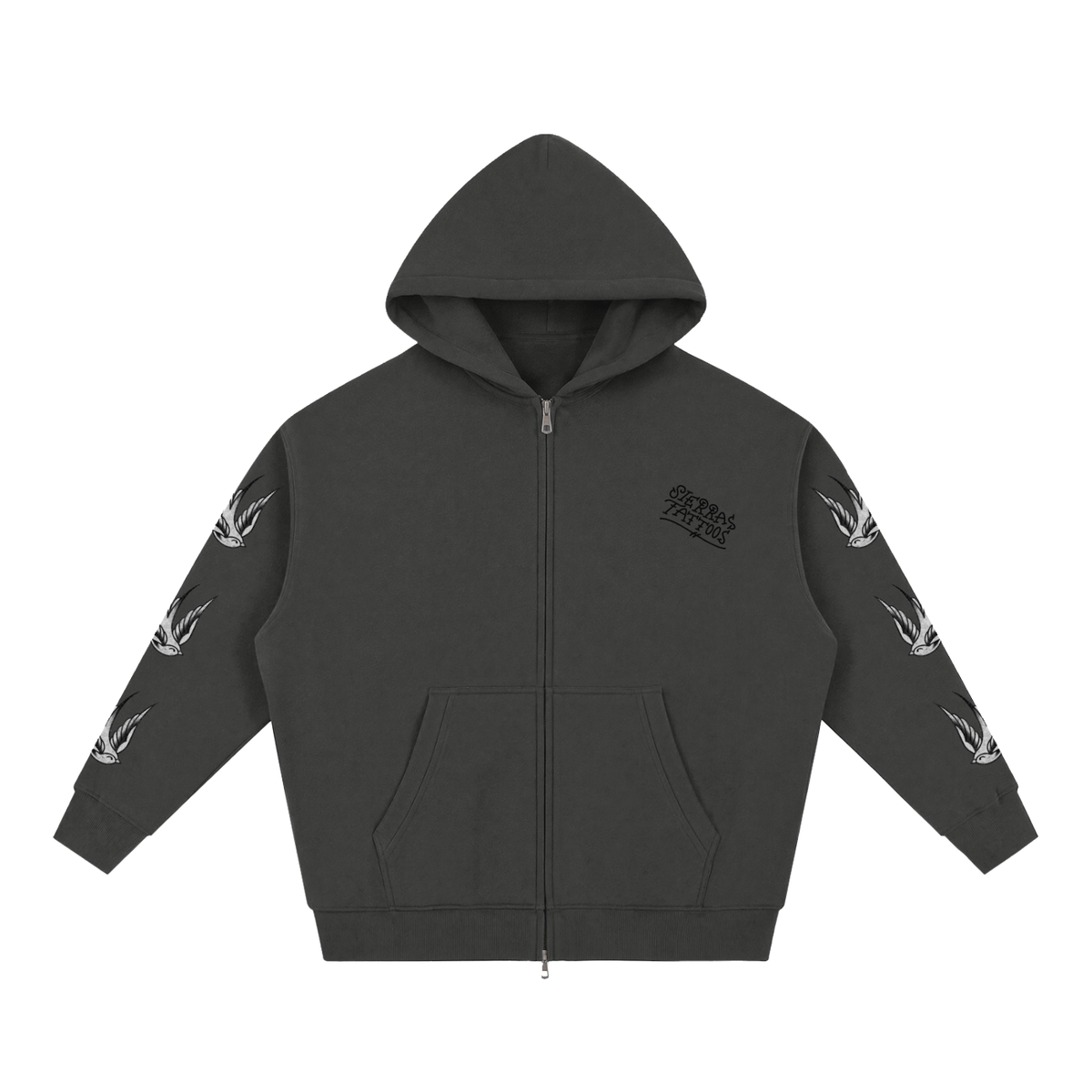 Mother Mary Oversized Fleece Boxy Zip Up Hoodie